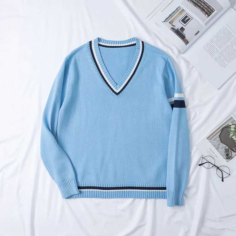 Japanese Fashion Jk School Uniform Cotton Thicken V Collar Knit Sweater 2021 Autumn And Winter New Female Jk Uniform Sweaters J251029