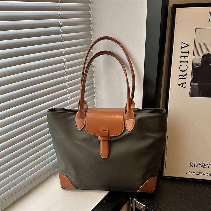 Designer bag Large Capacity Fashionable New Casual Textured Underarm Single Shoulder Tote Bag Simple Oxford Cloth Women 2025 Solid Color