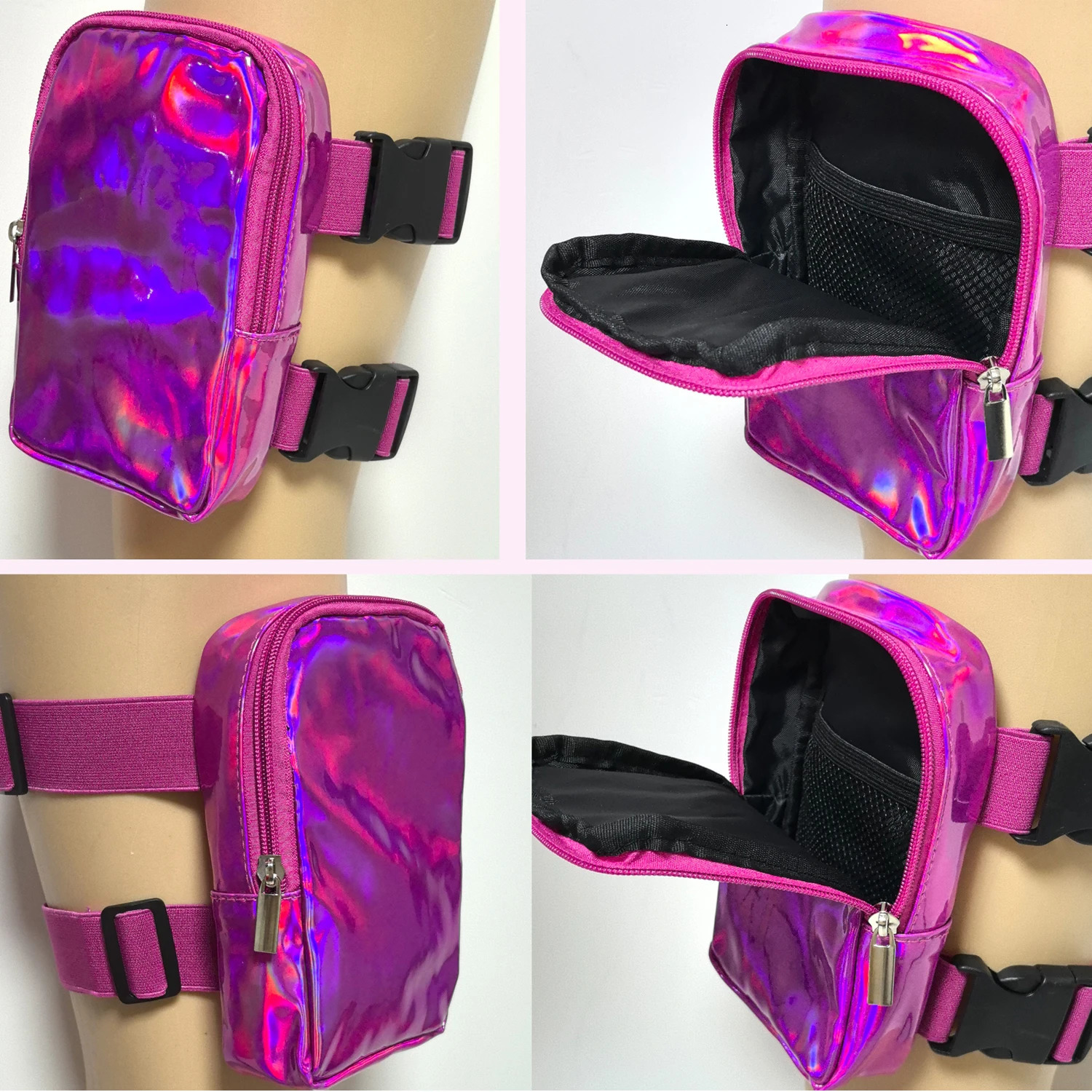 2025 Fashion Holographic Thigh Bag for Women Adjustables Straps High Quality PU Waist Pouch Leg Bag for Outdoor Cave Bag 251021