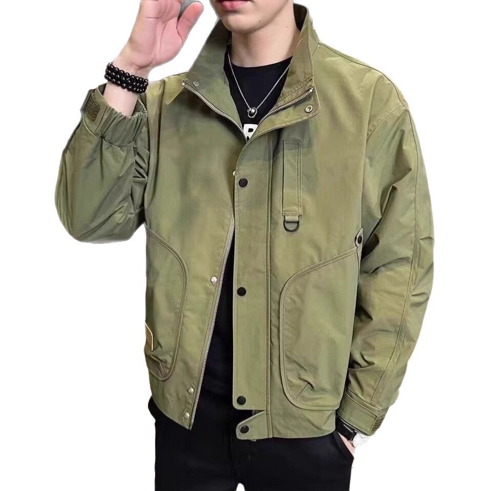 Designer Jacket 2025 Spring And Autumn Casual Men's Jacket Outdoor Fashion Loose Casual Versatile Men's Thickened Stand Collar Men's Ja