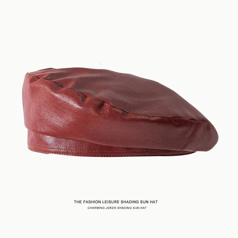 Men Women Beret Hat Leather Beret Caps Unisex Bucket Hats Caps Berets Beanies 251029