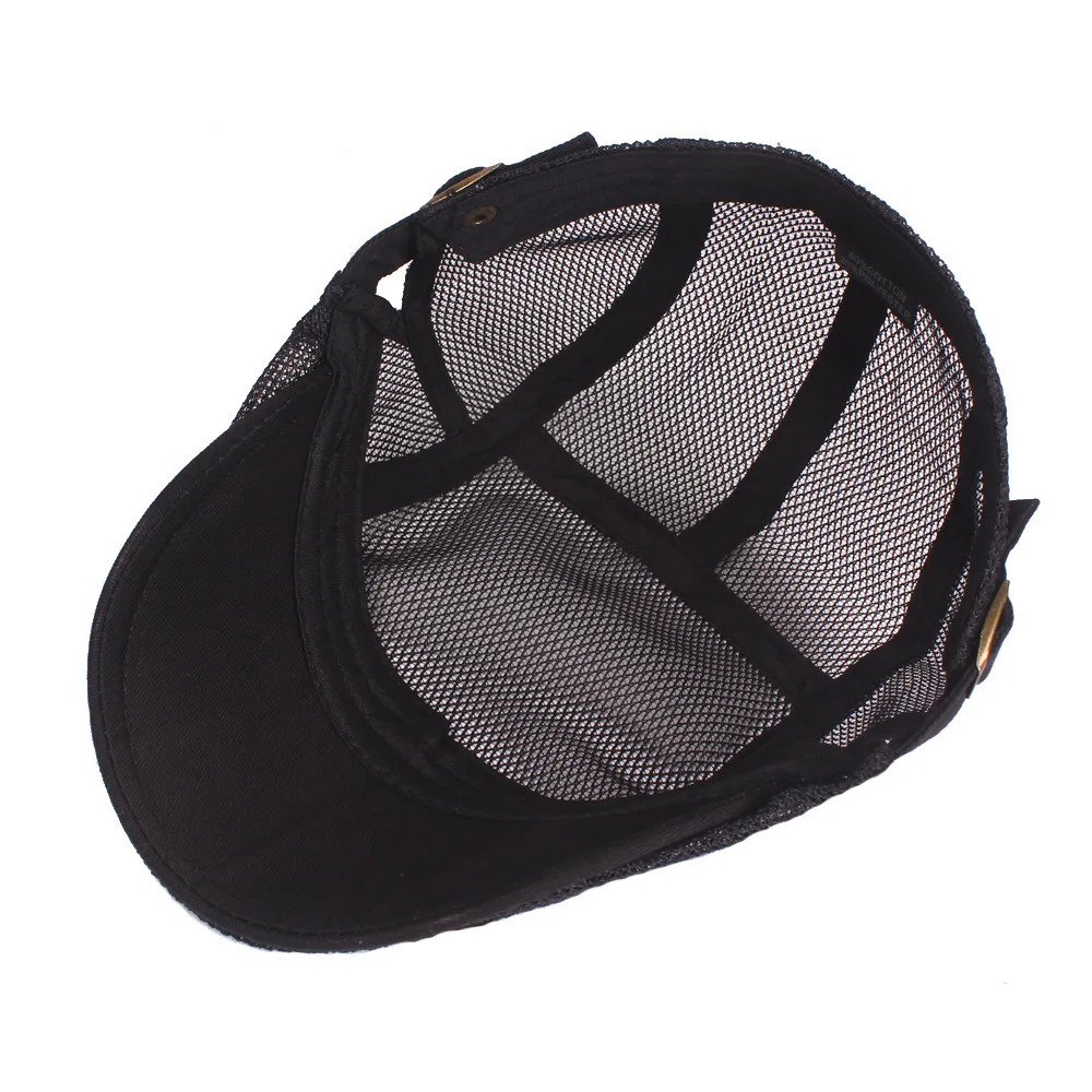 Mesh hat for men and women mesh duckbill spring summer breathable sunshade Literary youth beret 251013