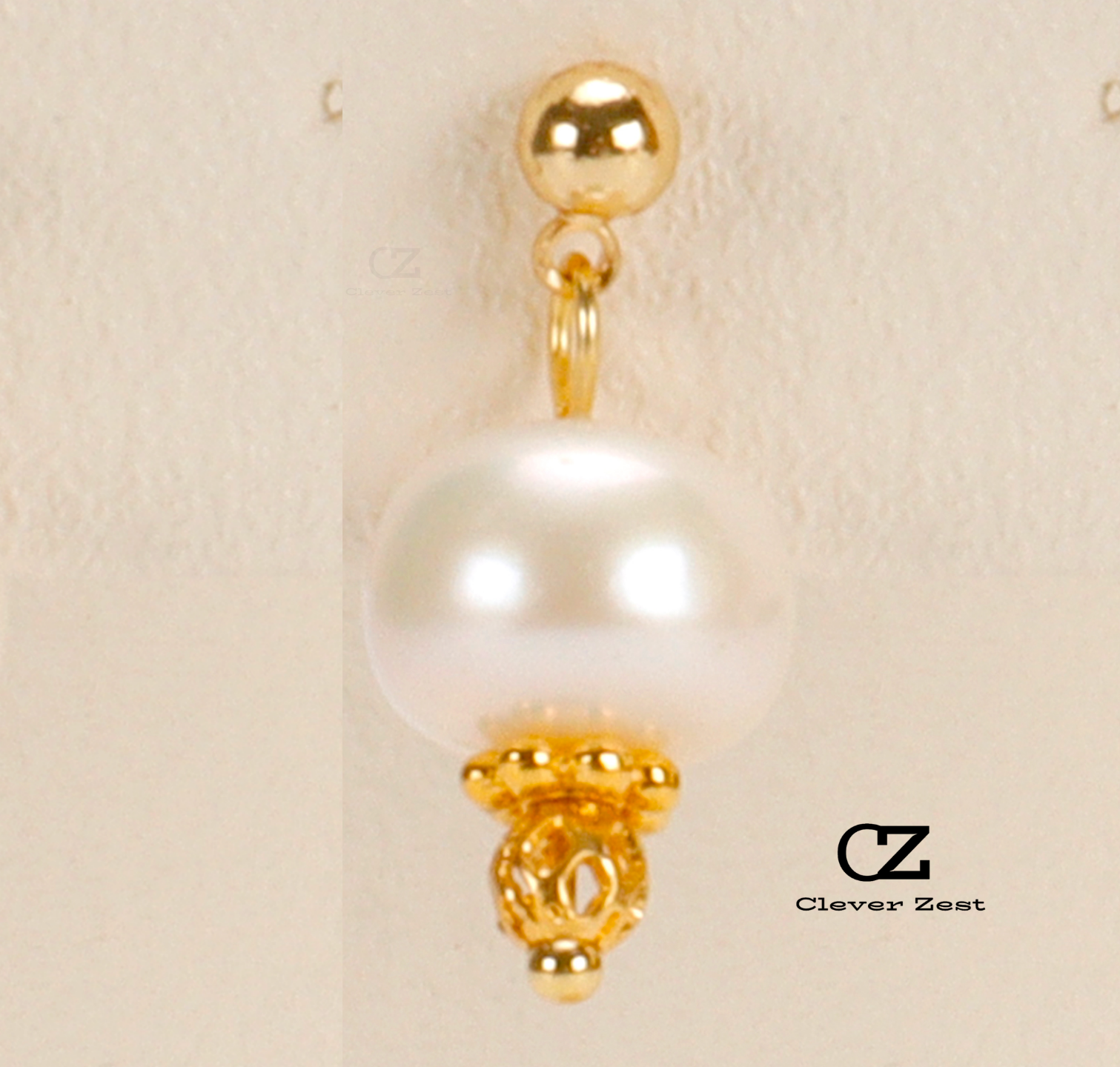 Natural White Near-Round Baroque Pearl Earrings 14K Gold-Filled Fashionable Versatile Trend-Setting Anniversary Gift Best Friend Gift