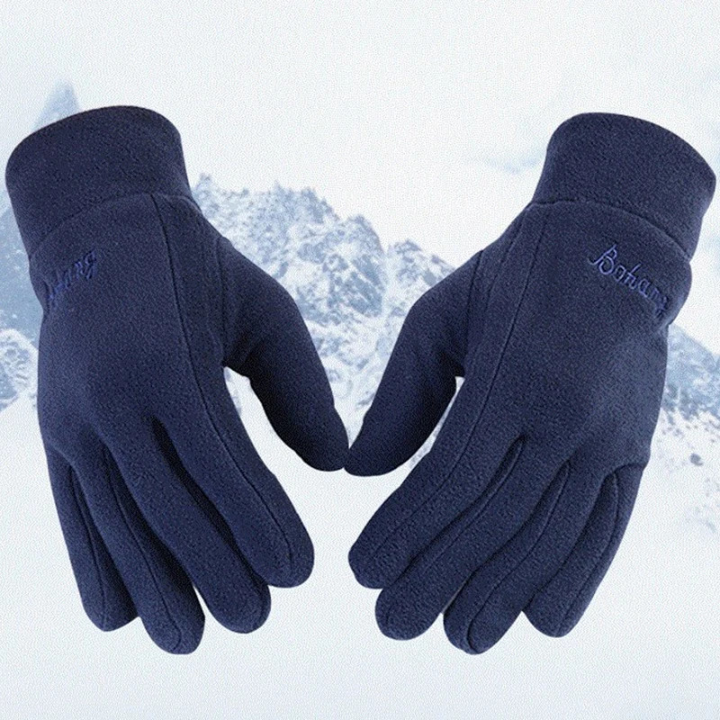 Outdoor Thermal Fleece Windproof Winter Cycling Gloves Men TouchScreen Bike Bicycle Sports Shockproof Warm Skiing 251013