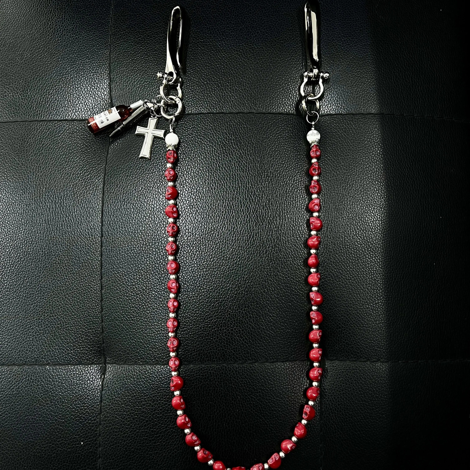 Original Cross Trouser Chain Ainworth Original Red Skull Retro Niche Punk Street Waist Chain 251021