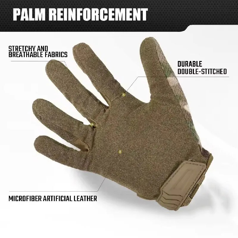 Tactical Full Finger Gloves for Men And Women Touch Screen Compatible Combat Shooting Hunting Outdoor Sports Work Mittens 251013