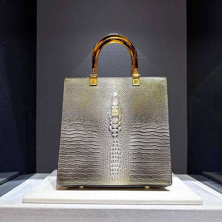 Designer Bags Real Leather Women's 2025 Alligator Print Handbag Shoulder Bags For Women Tote Bag Hot Selling