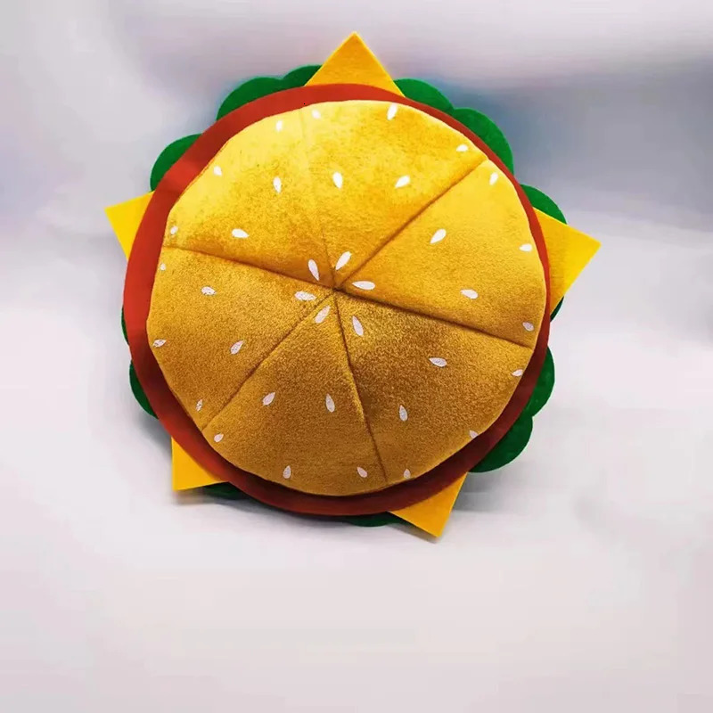 Funny Fast Food Fancy Hat Women Kids Hamburger Cheeseburger Shaped Carnival Halloween Christmas Party Dress Up Costume 251029