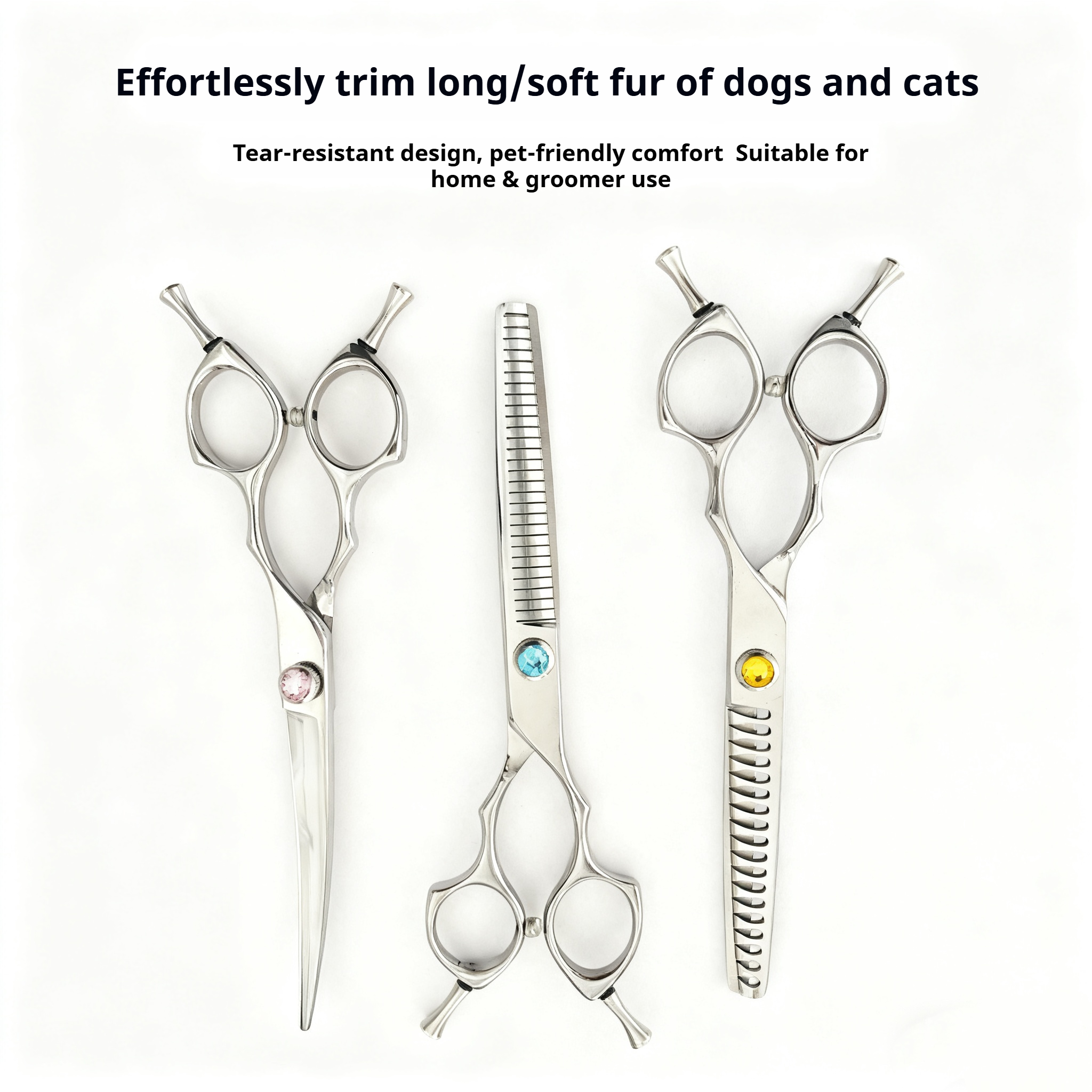 Professional-Grade Pet Grooming Scissors Dog Hair Trimming Tool Specialized for Poodle and Bichon Frise Groomer's Fluffy Scissors Set