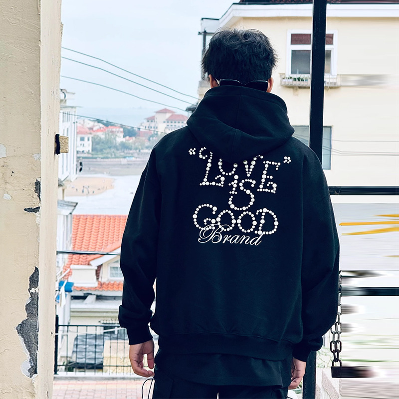 Lazy art designer multifunctional fashion new simple fashion sportswear pearl embroidery pure cotton g Ins