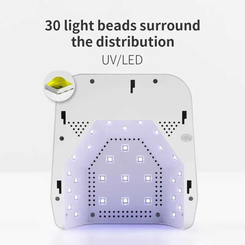 48W Pro UV LED Nail Lamp 30 Beads Rechargeable Nail Dryer with 3 Timers Auto Sensor Fast Curing UV Light for Salon Home J251117
