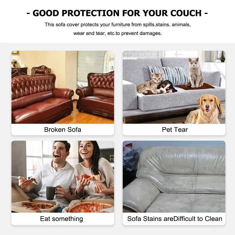 New Jacquard Fabric Sofa Cover Solid Color Couch Covers Elastic Washable Slipcover For LShaped Sofa Living Room 12345 Seat C251028