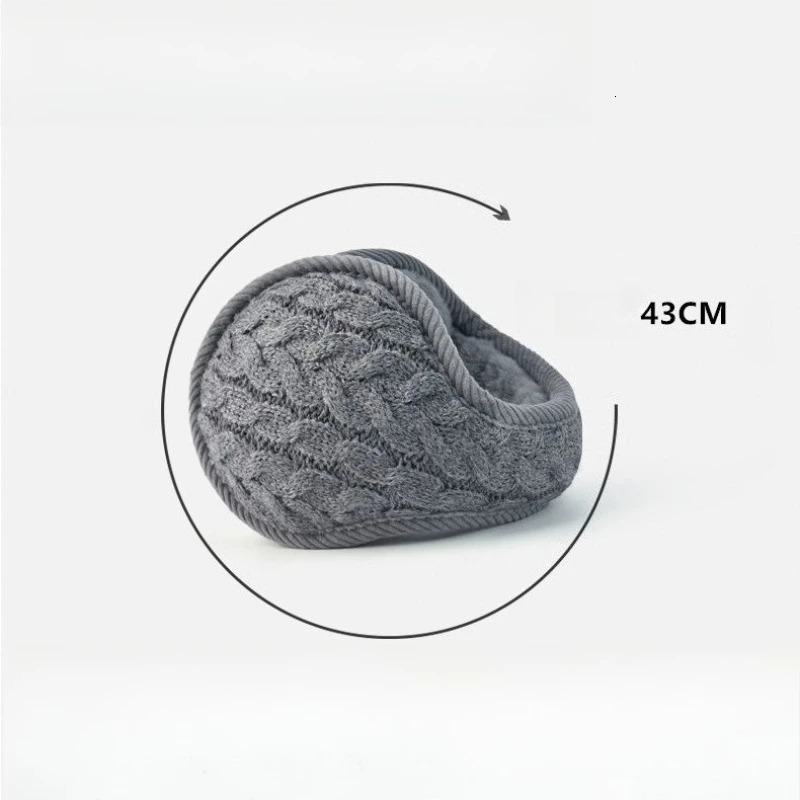 Unisex Warm Knit Earmuffs Ladies Winter Pure Color Outdoor Ski Snow Cycling Foldable Earwarmer 251029