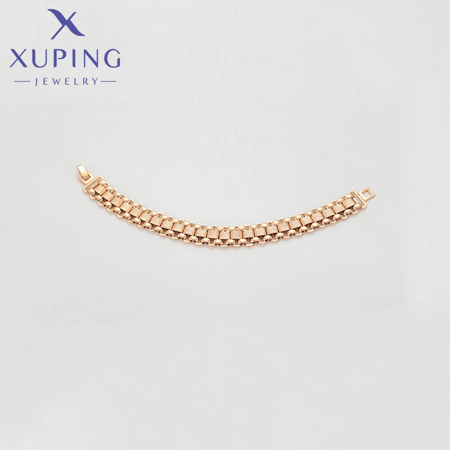 Xuping Jewelry Arrival Copper Alloy Fashion 195cm Big Womens Bracelet with Light Gold Color X000992166 251028