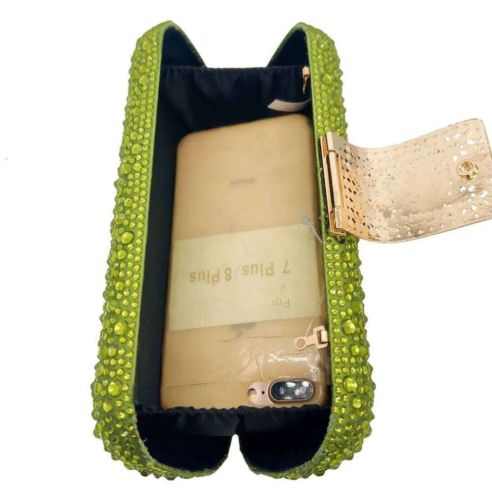 XIYUAN Women Green Crystal Evening Clutch Shimmering Purple Rhinestone Wedding Full Diamond Handbag Bridal Bags