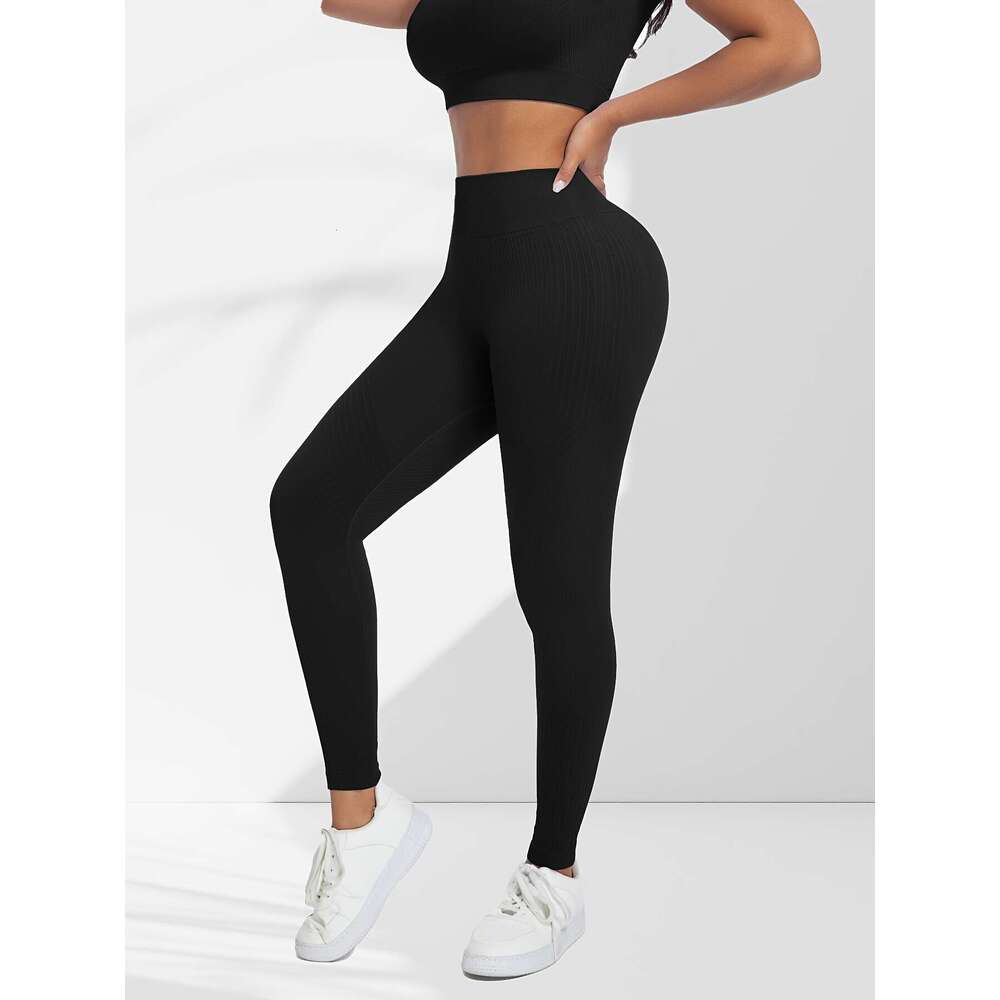 3 Sets Women's High-Waisted & Running Leggings Mid Neck Short Sleeve Workout Tops, Medium Stretch Solid Color Activewear For Gym, Training, Daily