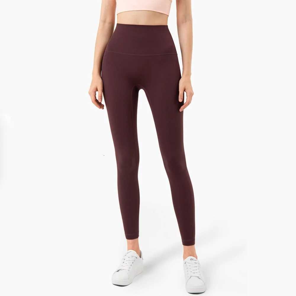 Solid Color Back Waist Pocket High Waist Fitness Yoga Legging soft Women Sport Pant Tight Butter Athletic Gym AnkleLength PantsXJ251029