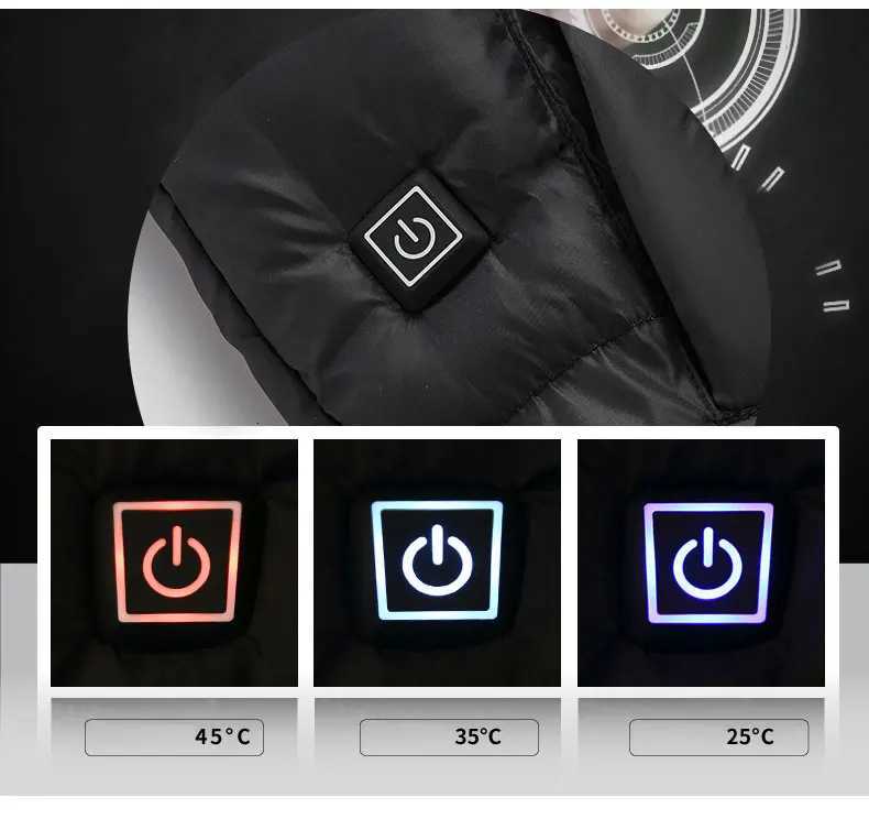 Mens winter Smart Heated vest USB Electric Heating Fleece Vest heating jacket Outdoor trekking Thermal Warm Jacket Heated W251029