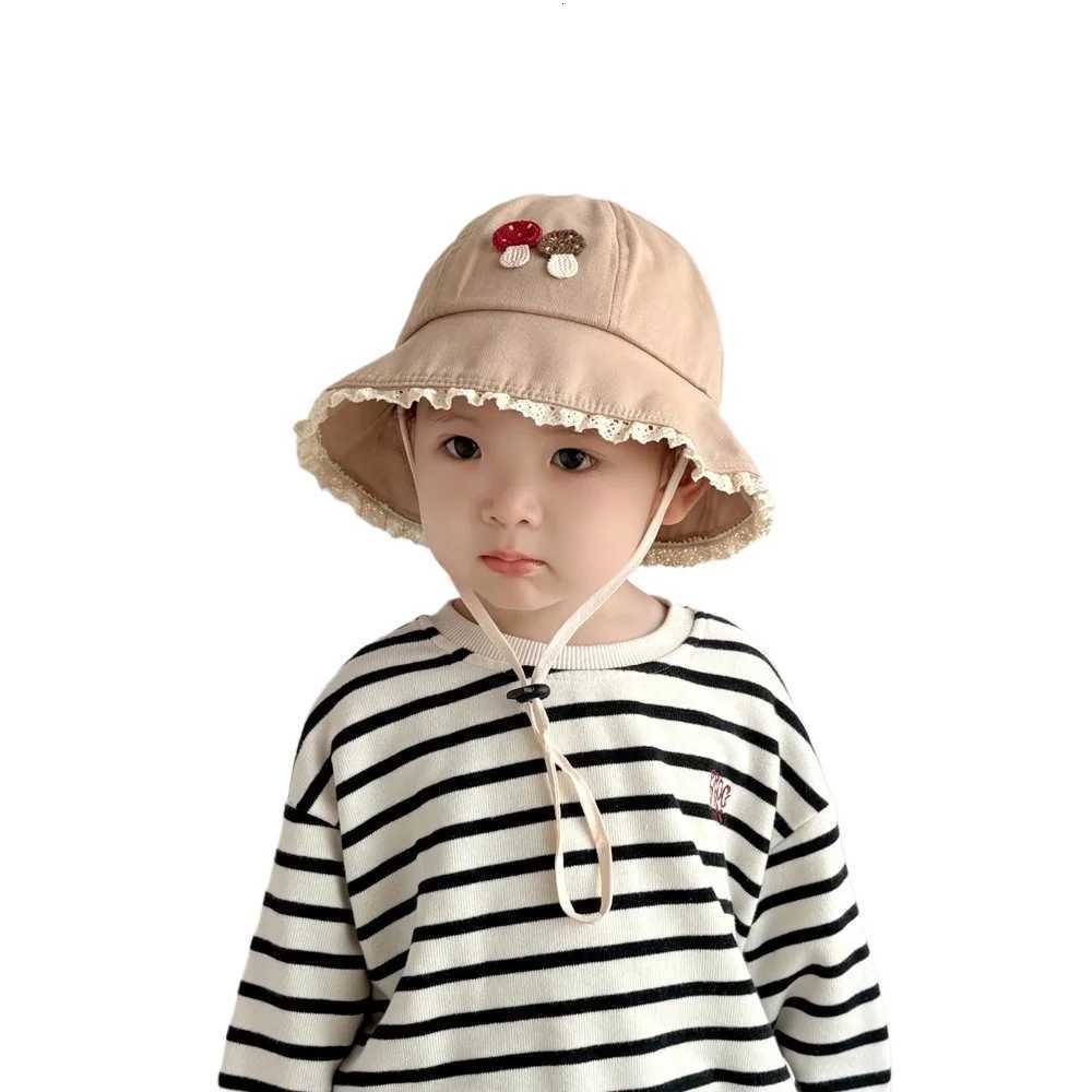 Panama Autumn Baby Bucket Hat For Girls Small Mushroom Cotton Toddler Sun Cap Children Beach Sun Hat251028