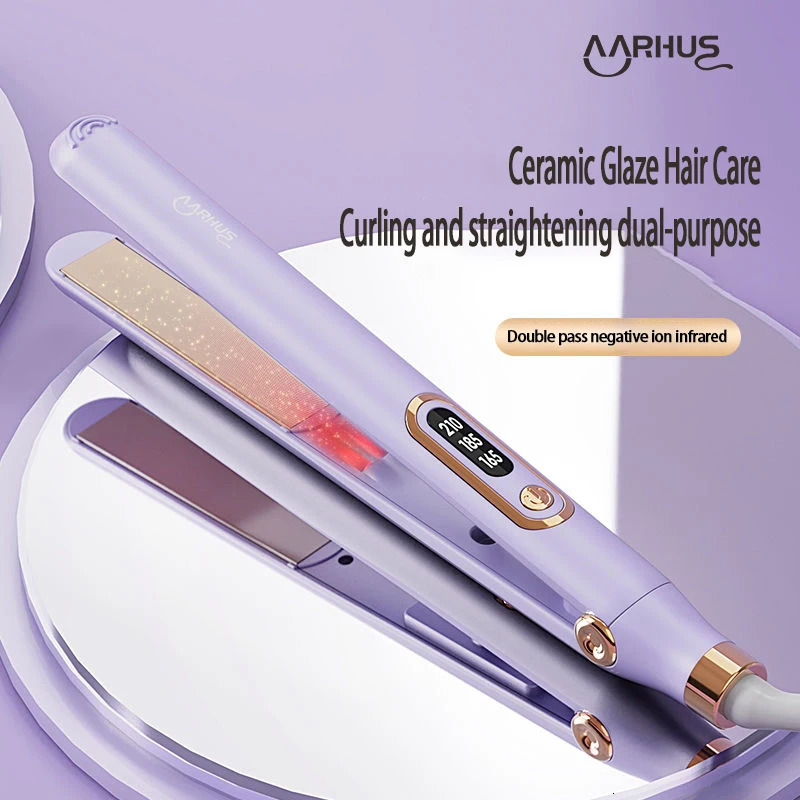 Womens Curler Hair Straightener 2in1 Professional Negative Ion Essential Oil Hair Care Hairdressing Tool For Xiaomi Hair Iron 251029