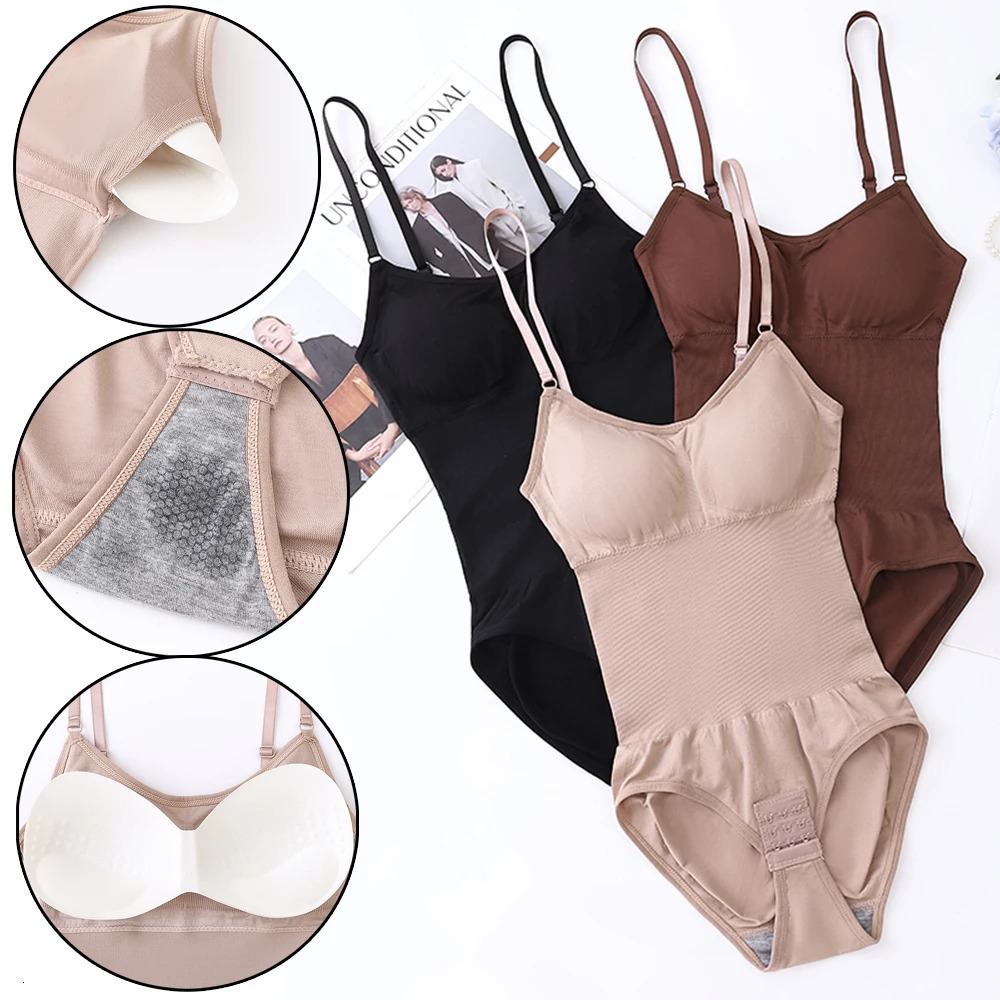 Shapewear Bodysuit for Tummy Control Women Hooks Crotch Body Shaper Stree Jumpsuit with Bras Abdomen Control 251029