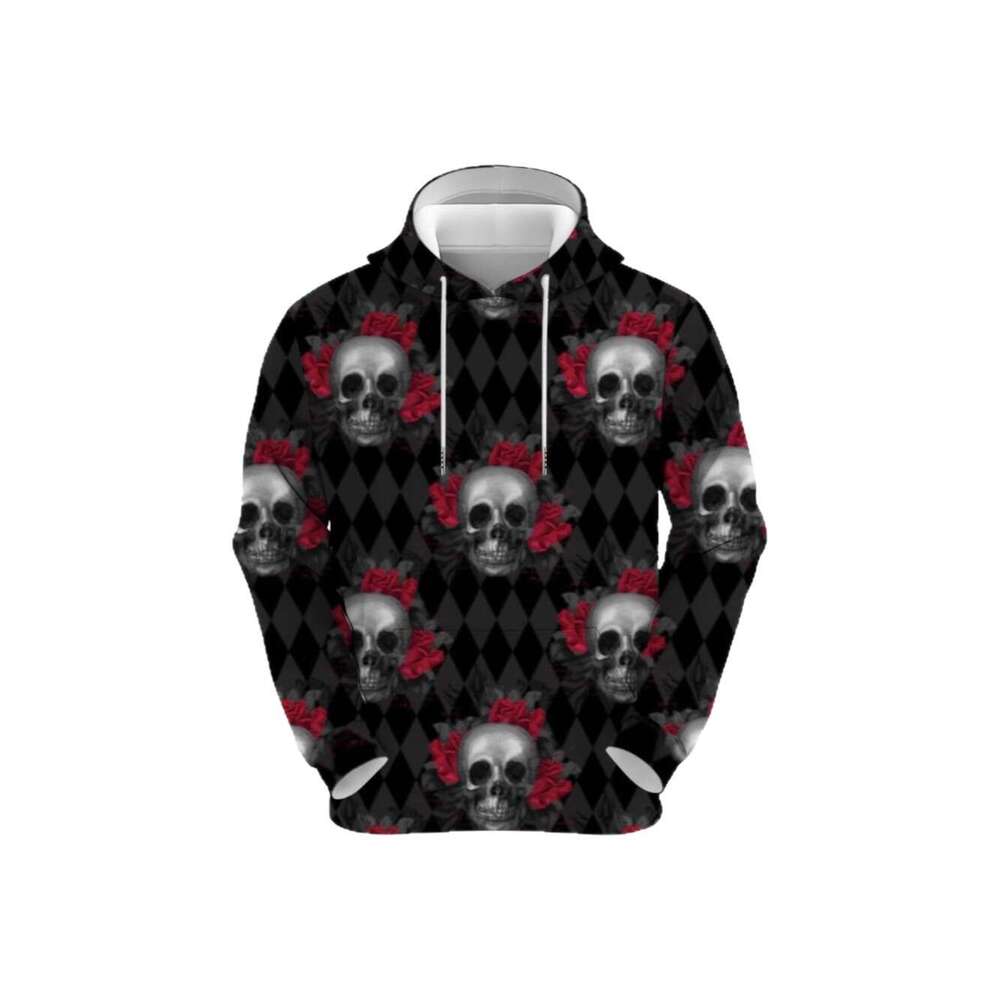 Winter Hoodie Men Designer Y2K Hip Hop Gothic Skull Cartoon Pattern Print Black Ultra David Coat Men's Women's Gothic Pullover Clothing