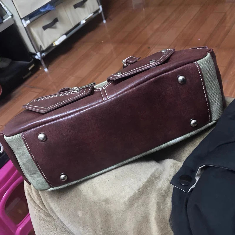 Moto Biker Bags For Women Handbags Purses Canvas With PU Rivet Top Handle Y2K Small Underarm Shoulder 251029