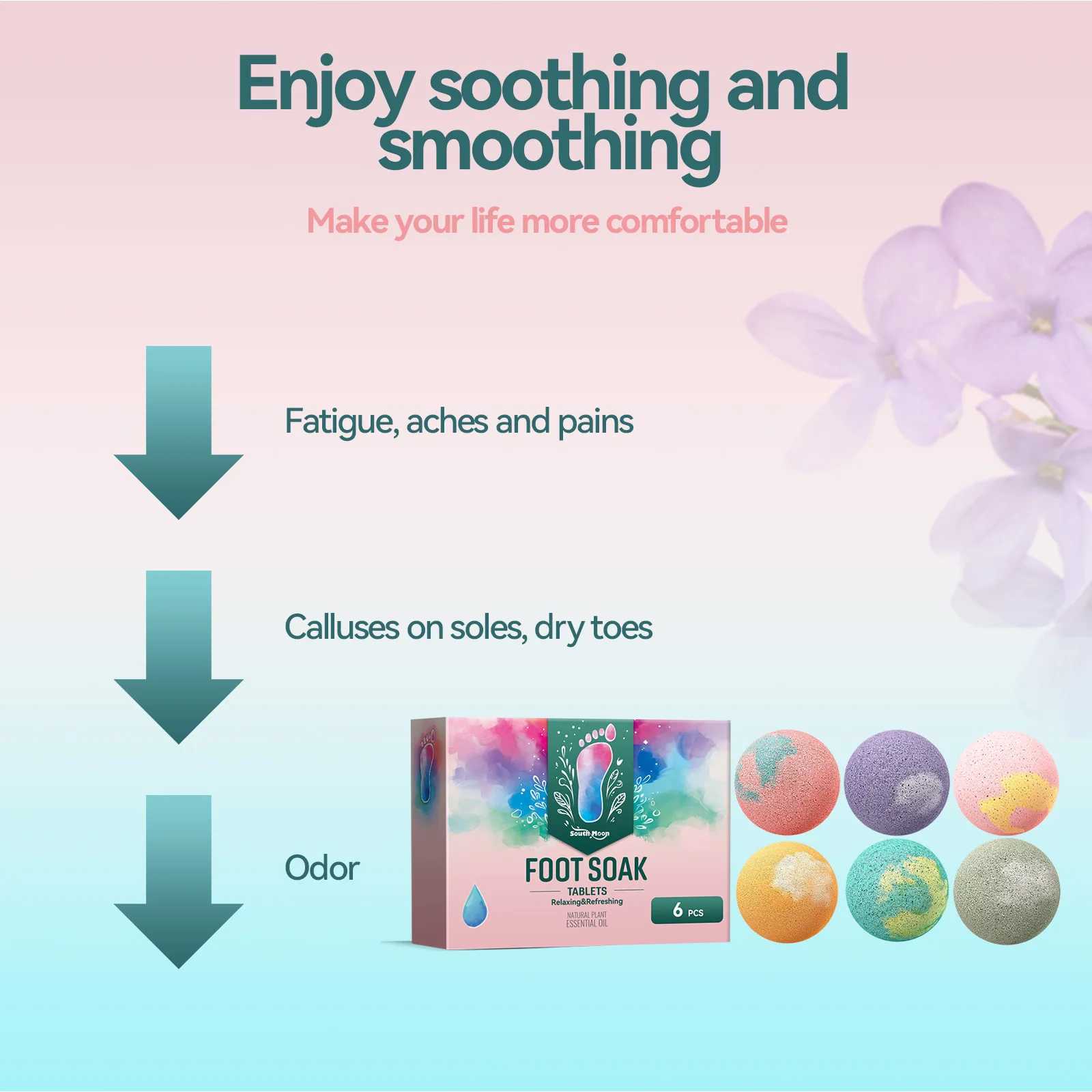 Lavender Foot Bath Ball Bubble SPA Long Lasting Fragrance Relaxing Scent Repair Dryness Deep Clean Body Stress Relief Bath Balls L251029