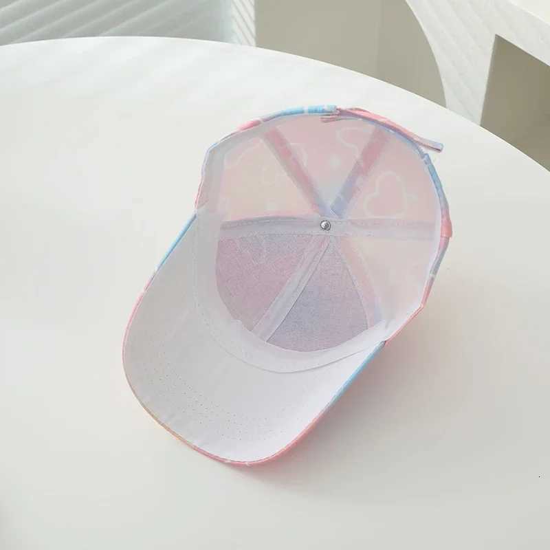 Colorful Flower Heart Print Baby Baseball Cap Fashion Children Girls Duckbill Hat Summer Kids Outdoor Sun Protection Hats251028