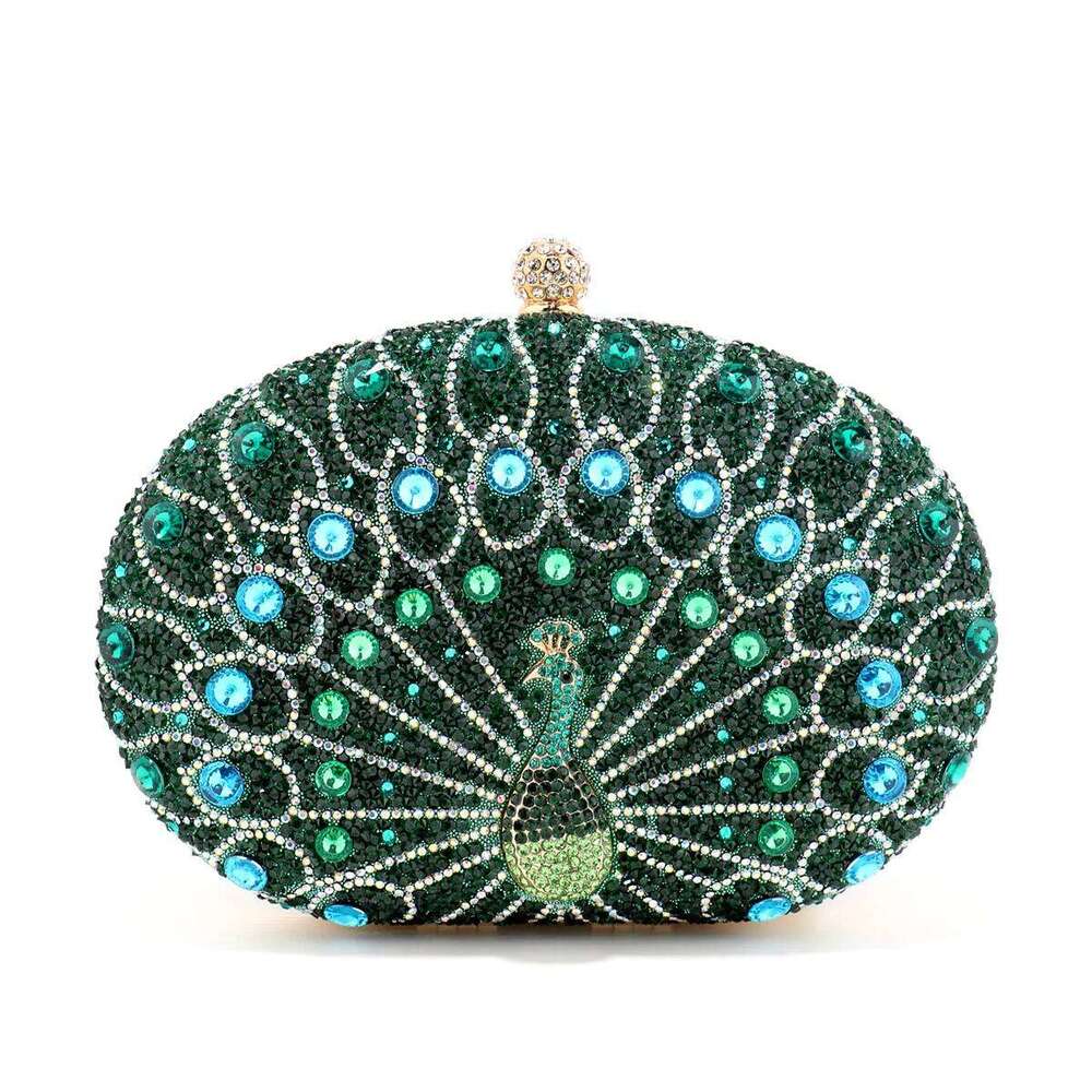 Designer Bags Circular Design Women Evening Bags Rhinestones Party Wedding Bridal Clutch Bag Dias Metal Pea Animal Small Handbags With Luxury Bag