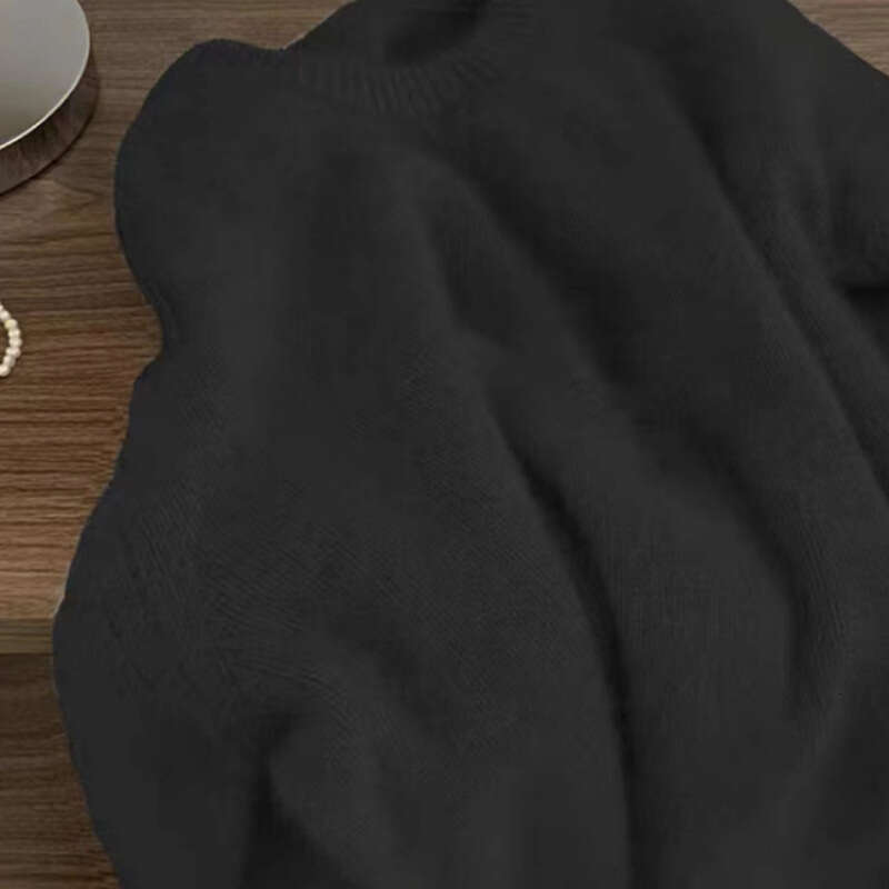 Women's Sweater Pullover Solid Loose Neck New Soft Alpaca Female Tops Woman Knitwear Jumpers Spring Autumn Soft and waxy imitation raccoon fleece