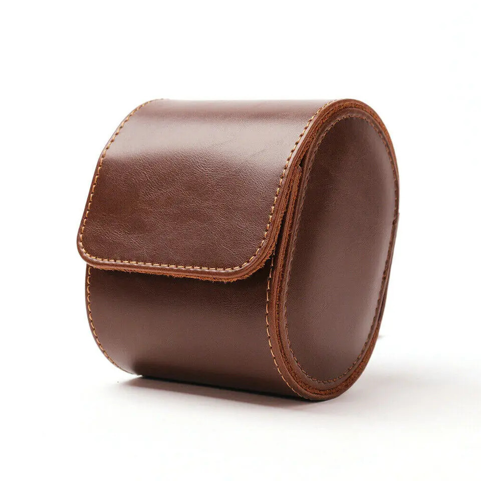1 Grid Single Watch Box Vintage Pu Leather Slots Flexible Bracket Holder Mechinical Quartz Watch for Business Travel Storage Man 251029
