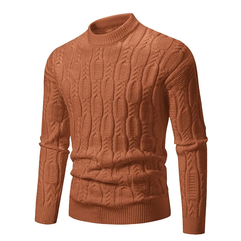 Mens Crew Neck Sweater Soft Casual Sweaters for Men Autumn Classic Pullover Sweaters Mock Turtleneck Knitted Streetwear 251029