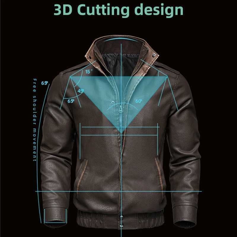 Spring Autumn Mens PU Leather Jackets Fashion Man Retro Windbreaker Motorcycle Coats Man Business Zipper Leather Jacket ClothingT251029
