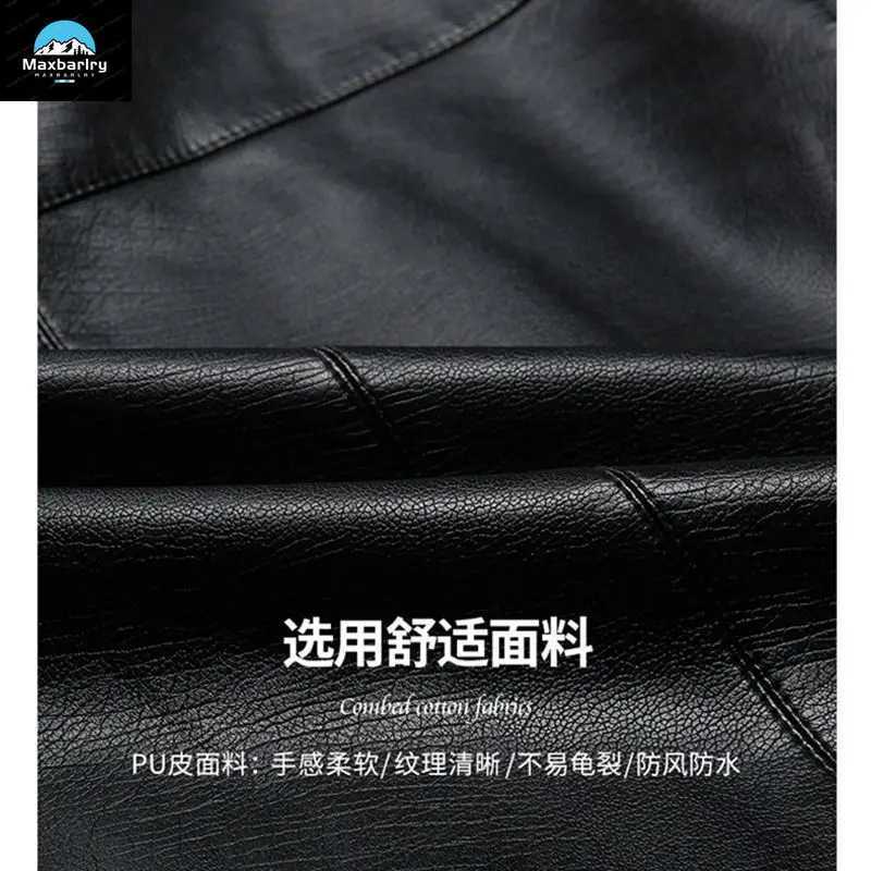 2023 New Mens Winter Leather Clothing Fashion Casual Slim Fit Artificial Leather Suit Coat Luxury Mens High Quality ClothingT251029