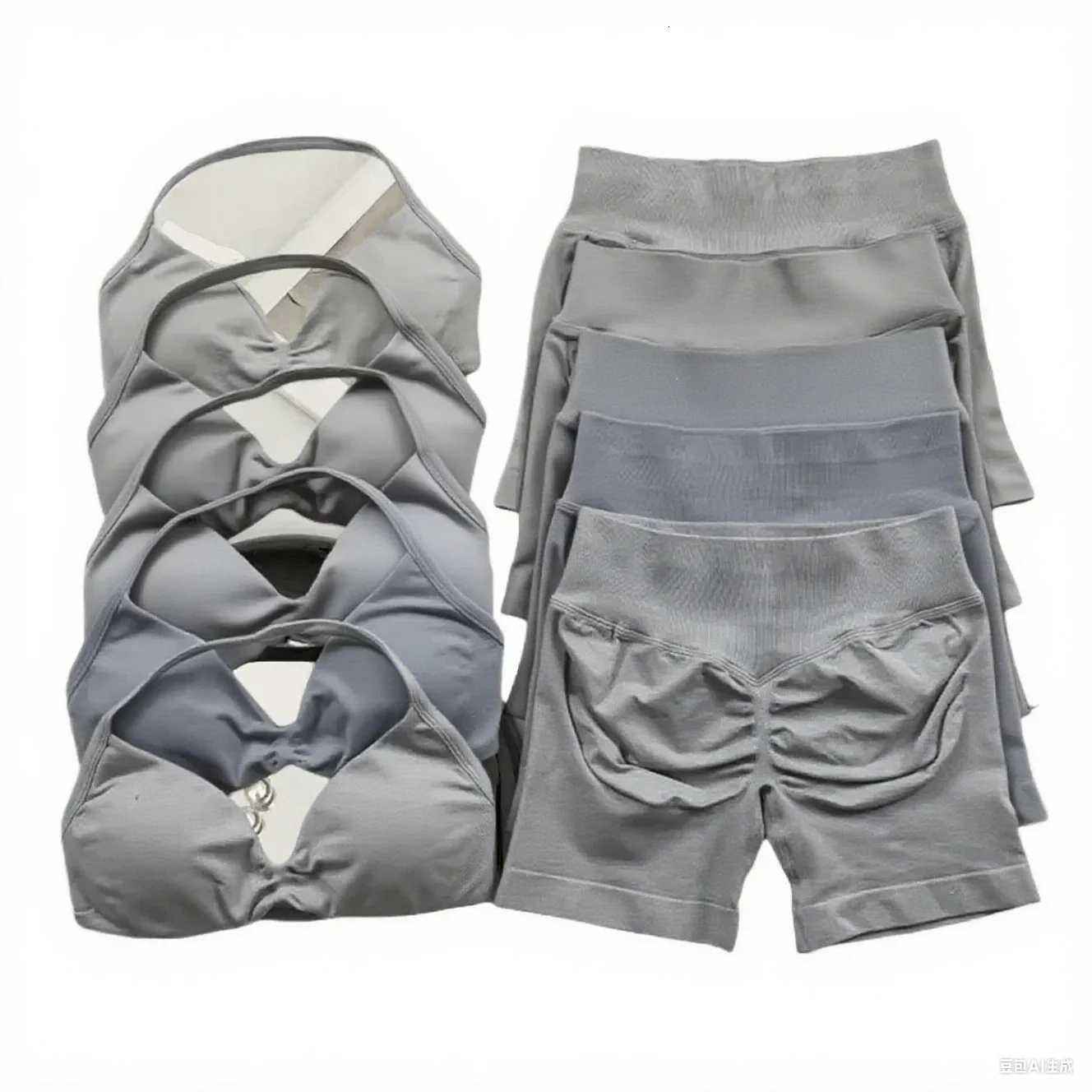 Sports Suit Pink Bra Waist Peach Sports Suit Pilates Gathering Yoga Vest Shorts with Workout Training Fitness Yoga Bra SetsXJ251029