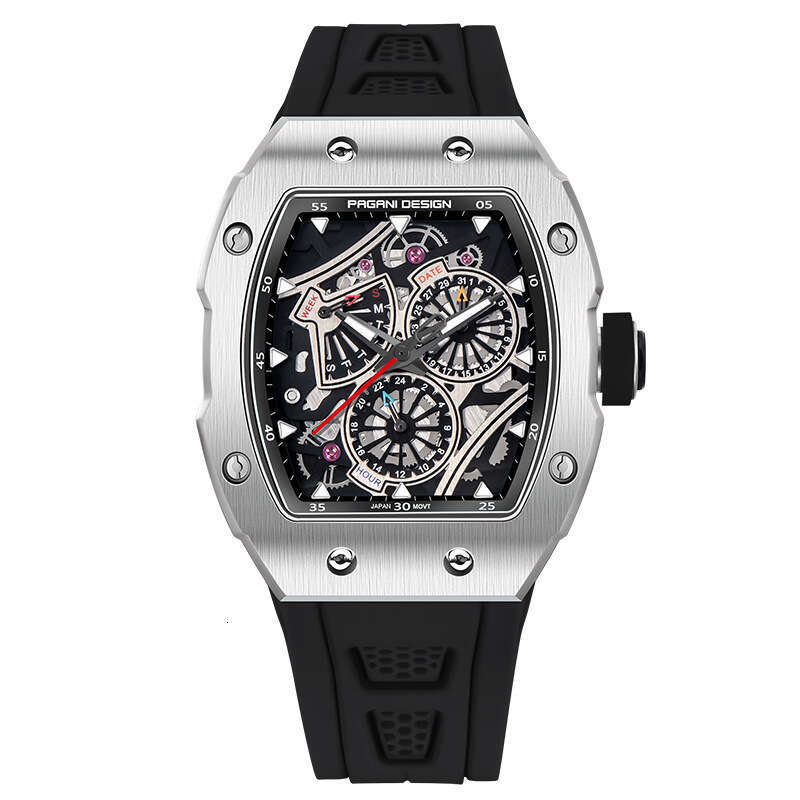 PAGANI DESIGN Men's Watch Multifunctional Calendar 24-Hour Indicator Quartz PD-YS012