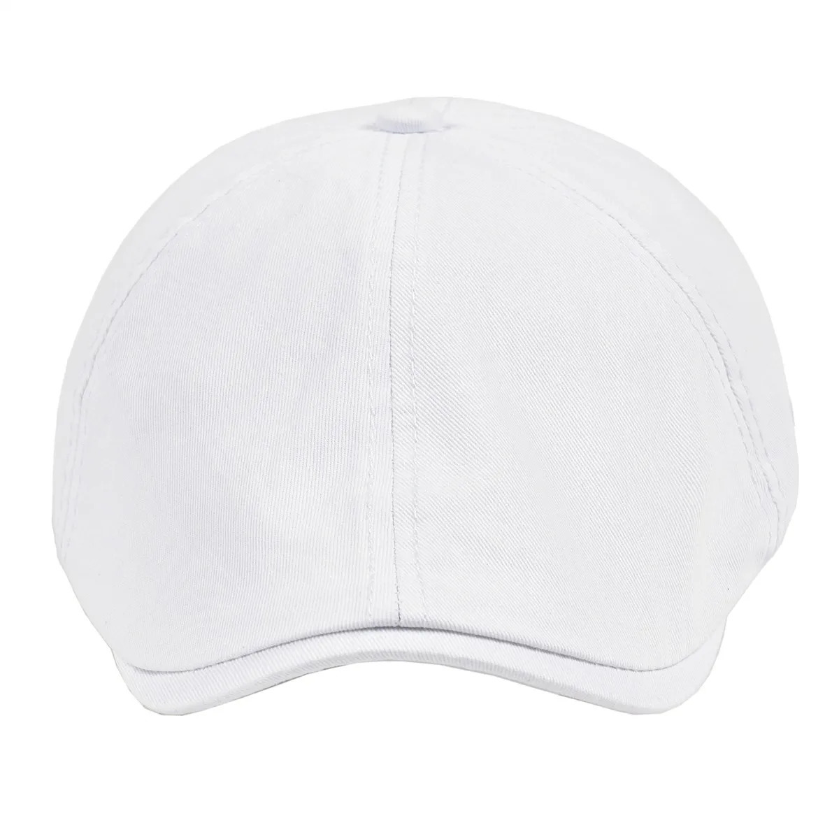 VOBOOM Flat Hat For Men Classic sboy Cap Golf Caps Twill Cotton Classic Ivy Hats Cabbies Headpiece Casual Beret White 251029