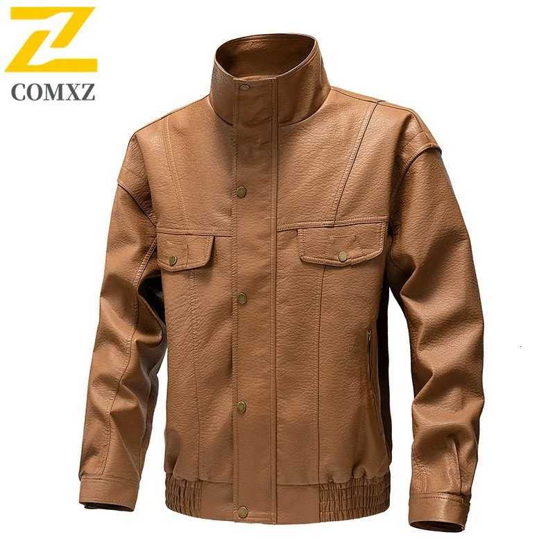 MenS Korean Version Loose Fit Biker Leather Jacket Trendy Casual Style Youth Fashion Outerwear for Autumn Winter Season JacketT251029