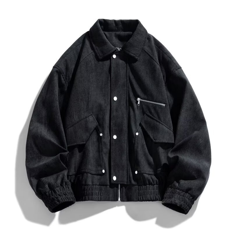 Workwear Jacket Spring Designer Jacket Autumn Men's Casual Fashion Versatile Loose New Style Top Simple Trendy Solid Color Turn-down Collar Coat
