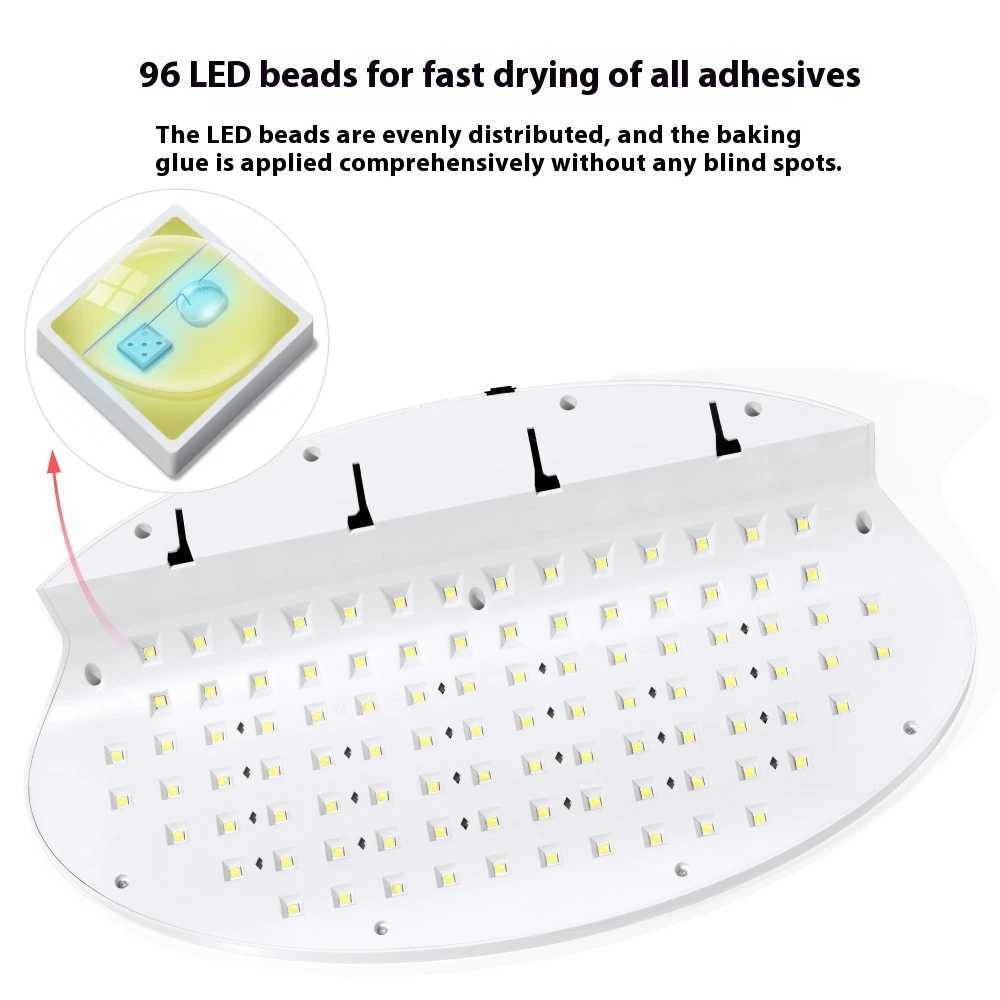 256W UV LED Nail Lamp Gel Nail Dryer Professional Fast Curing 96 LED Light for Manicure Pedicure Nail Art Polish Tool J251115