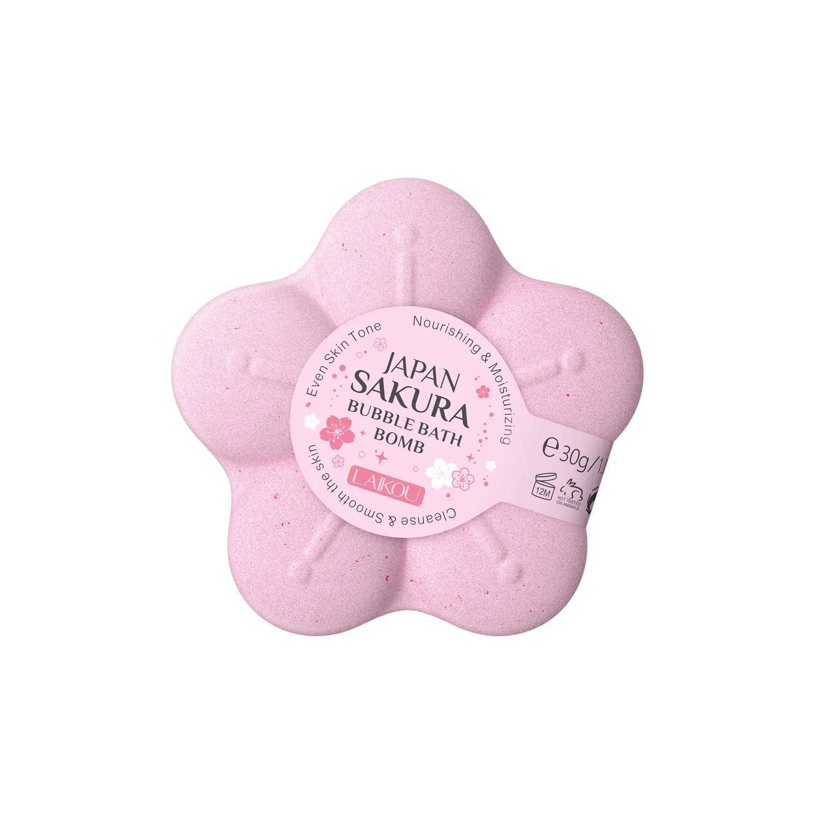 LAIKOU Japanese Sakura Bath Bomb Bubble Explosion Bath Salt for Body Cleansing Moisturizing 30g L251029