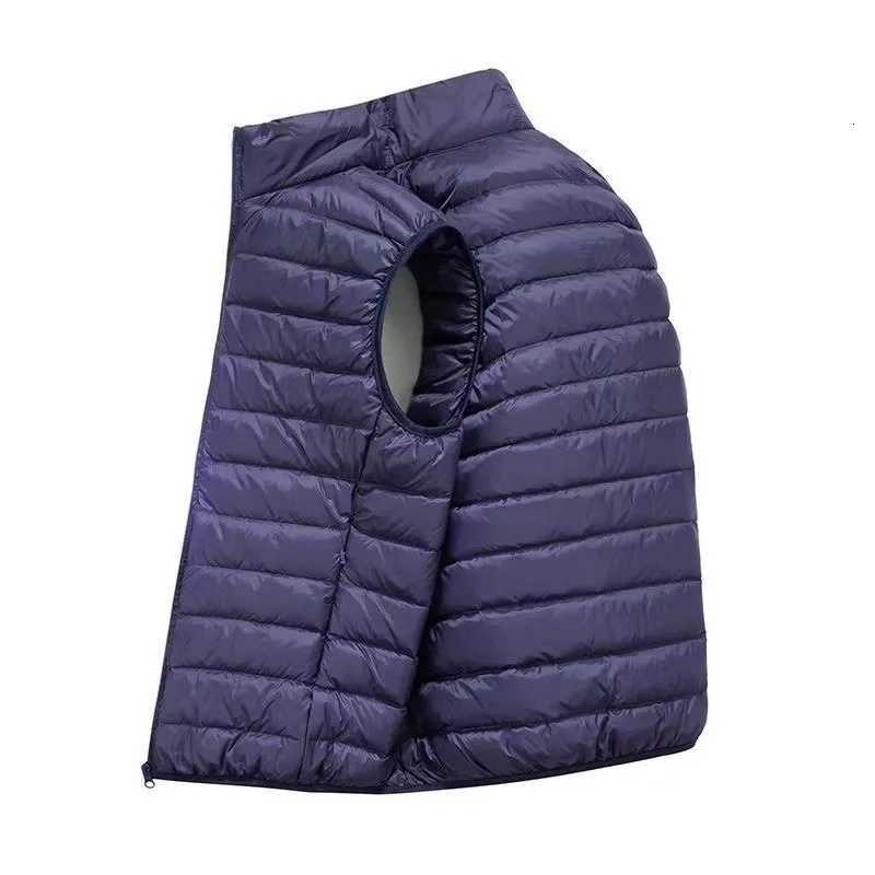 Autumn and winter mens lightweight down cotton vest Korean version slim fit solid color standing collar sleeveless cotton jacke W251029