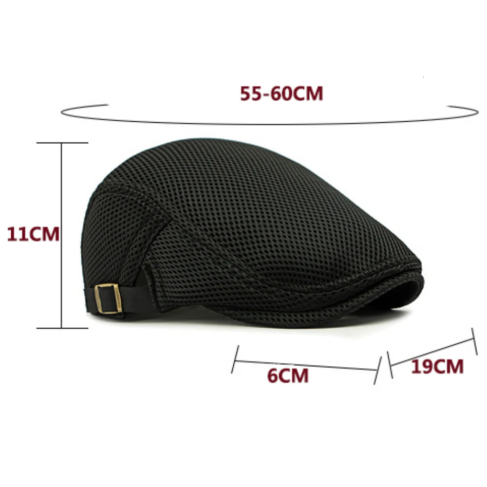 HT4775 Beret Cap Spring Summer Mesh Cap Breathable Sun Hat Women Artist Painter Beret Hat Male Female Ivy Flat Cap Mens Berets 251029