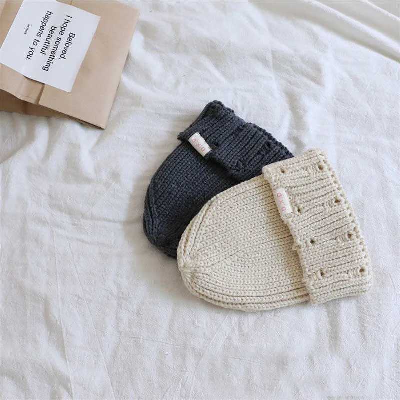 Autumn and winter baby wool hat Korean version solid color mens and womens casual versatile pullover knitted hat ins style251028