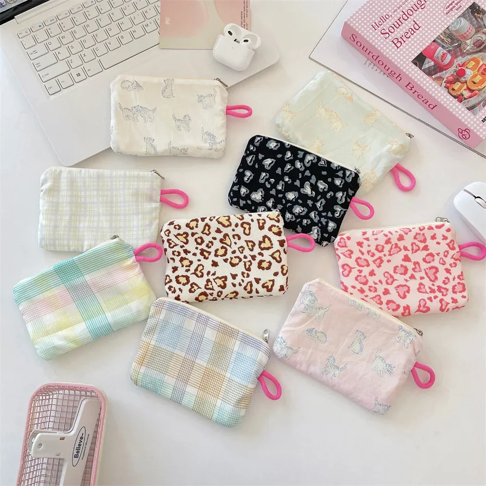 Ins Printed Coin Purse Headphone Lipstick Bag Zipper Coin Pouch Drivers License Holder Card Holder Cute Purse Cute Wallet 251029