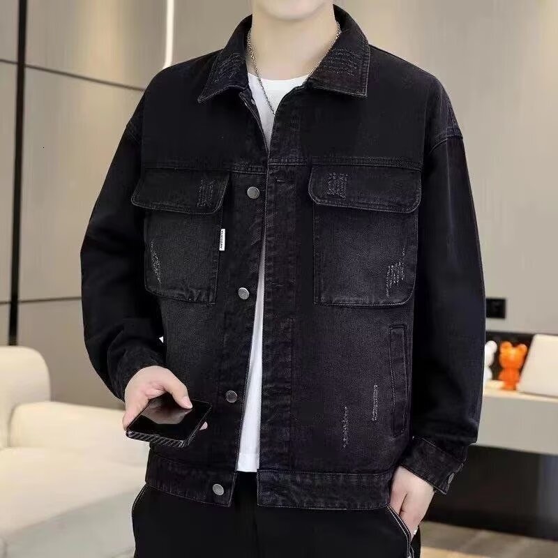 Designer Jacket Men's Denim Jacket Spring Autumn New Trendy Loose Top Trendy Brand Workwear Casual Versatile Jacket For Men