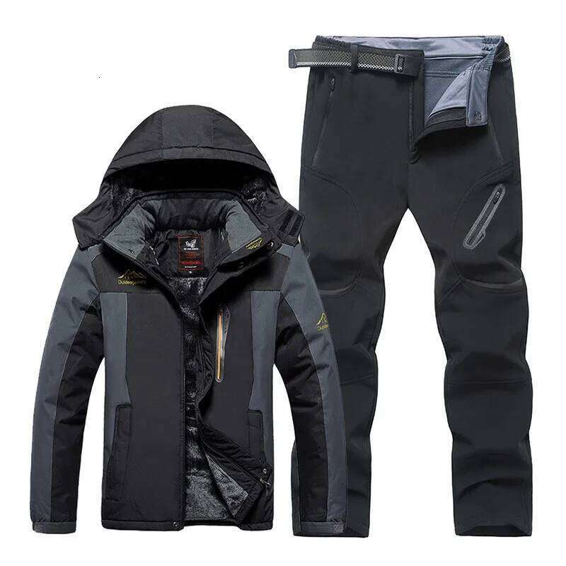 Suit Men Winter Warm Waterproof Outdoor Sports Snow Jackets And Camping Pants Hot Ski Equipment Snowboard Parkas Jacket