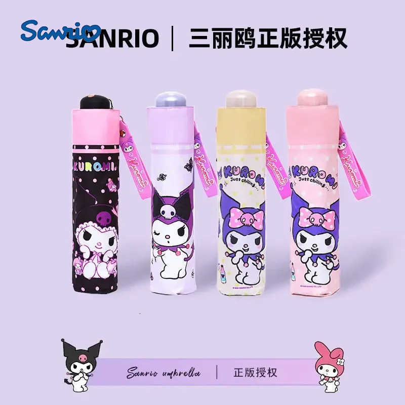 Sanrio Sanrio Series Kuromi Melody Big Eared Dog Automatic Sunshade Umbrella Weather and Rain Thickened Folding Automatic Sun Umbrella L251029