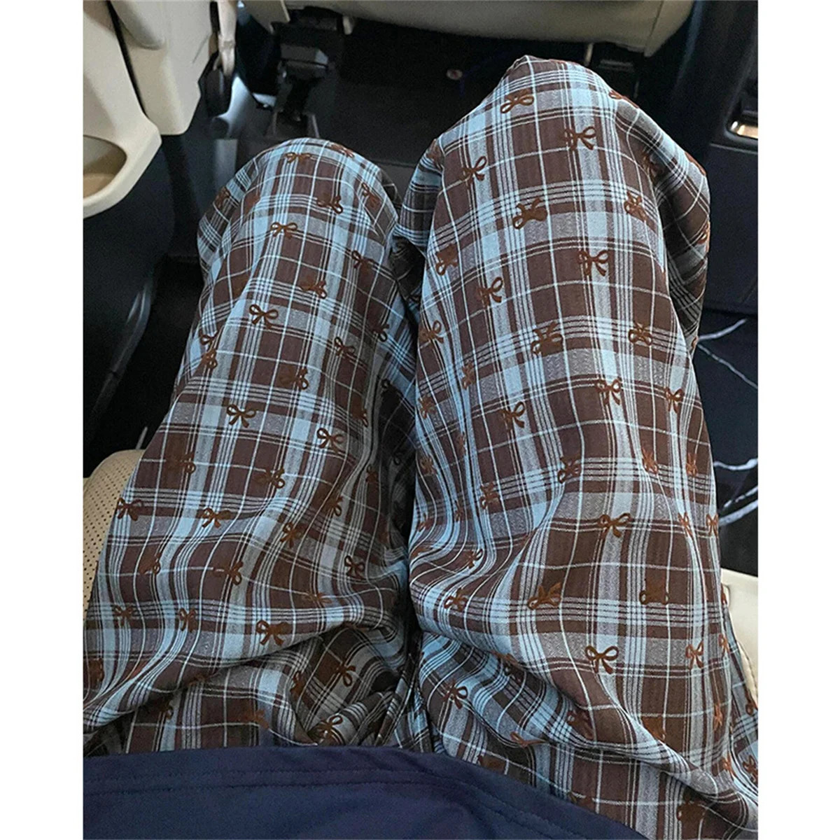 Korean HighGrade Bow Pants Women Spring Autumn Comfortable High Waist Casual Slimming Long Home Walking Pajama 251029